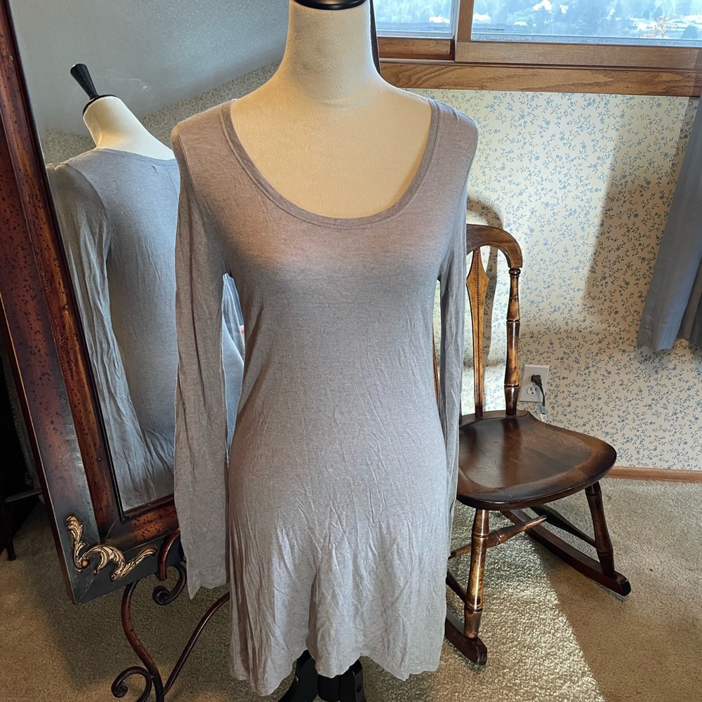 Zara Lightweight Wool Blend Long Sleeve Dress / Tunic Size L